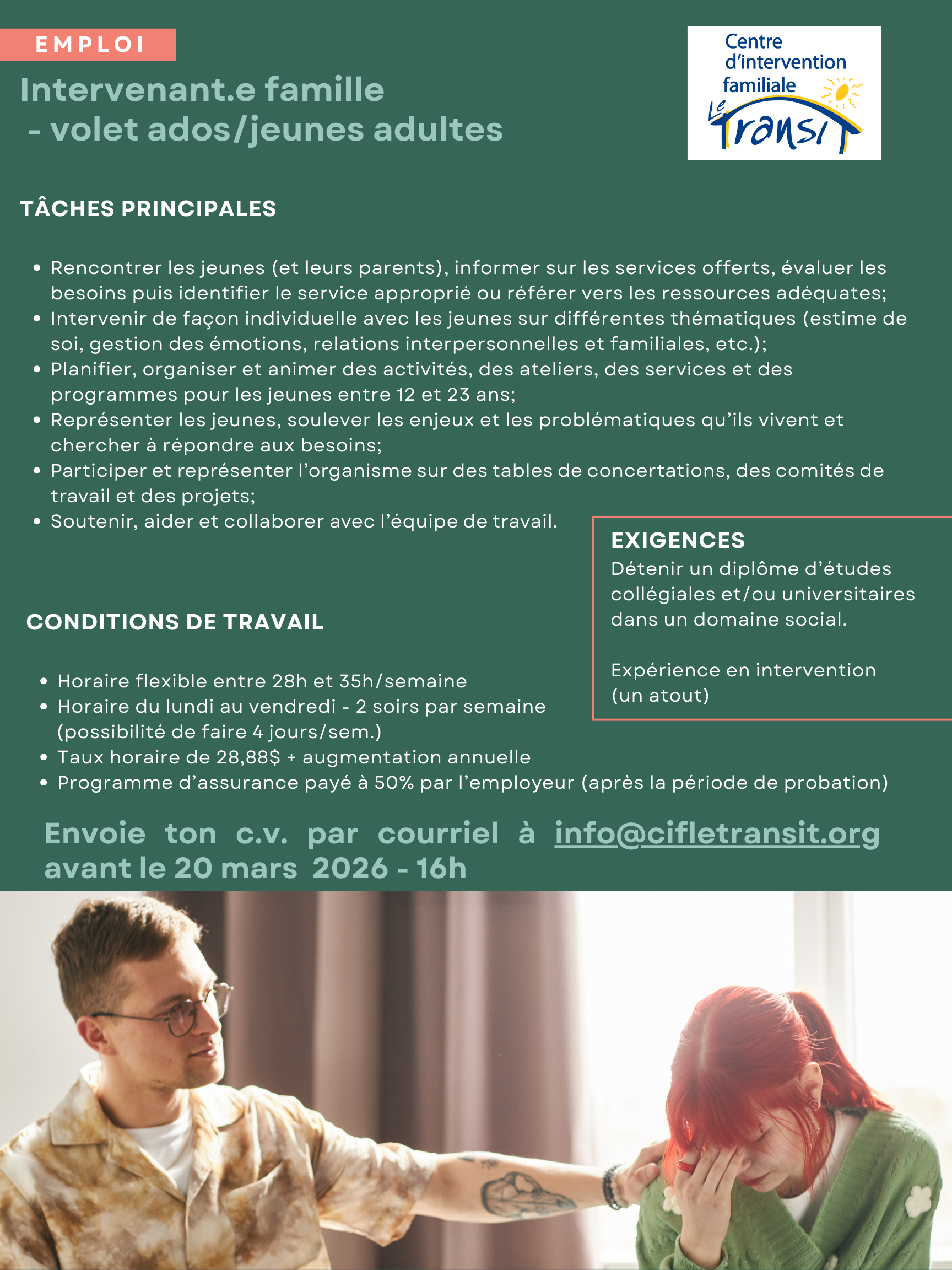 Emploi - Intervenant.e