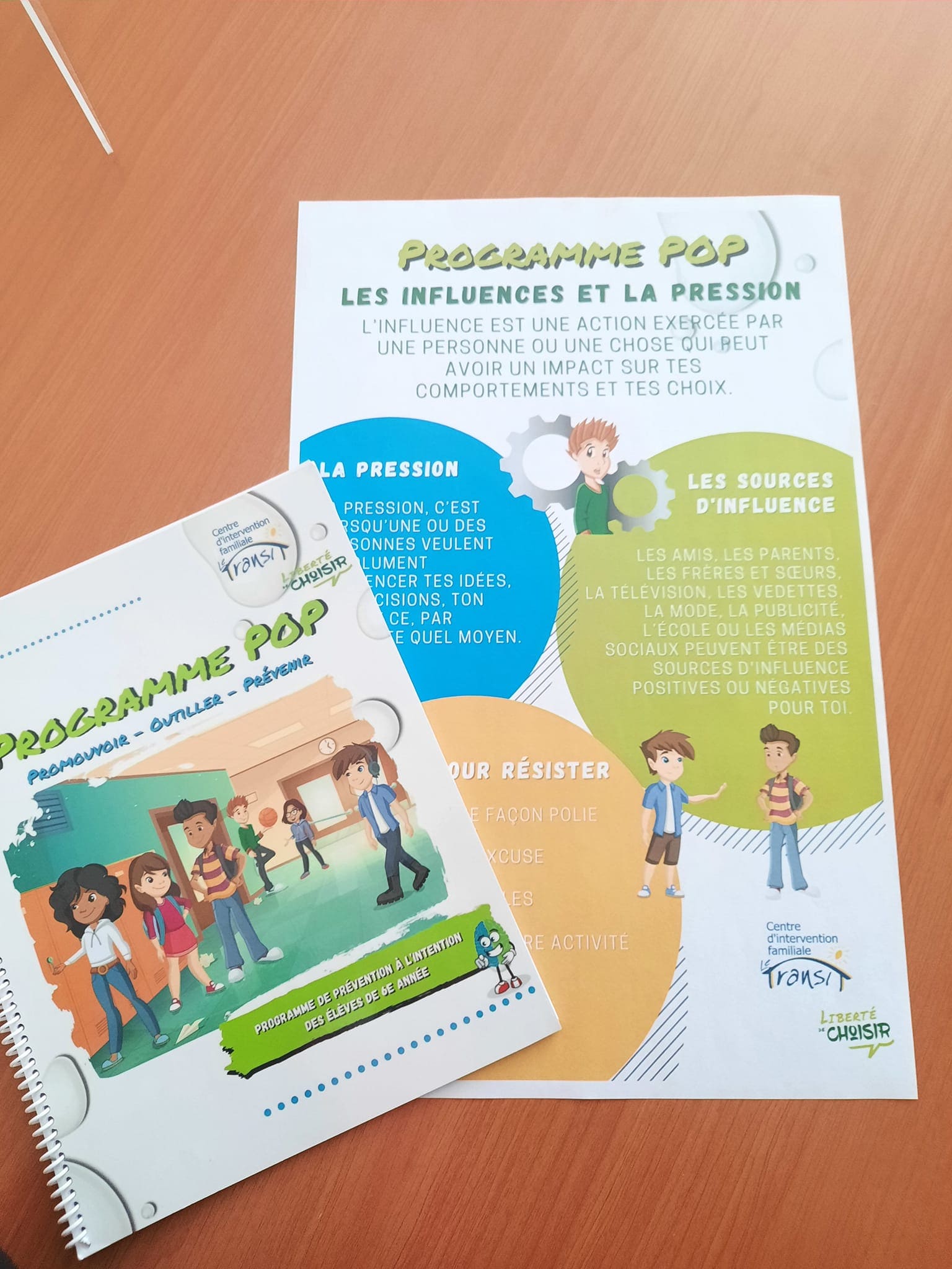 Programme POP - les influences et la pression | Centre d'intervention familiale Le Transit