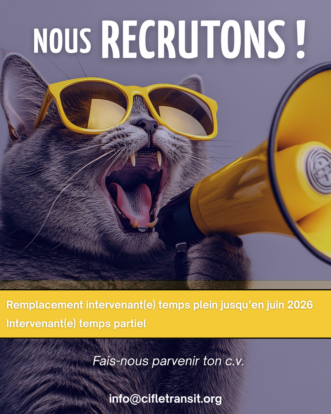 NOUS EMBAUCHONS
